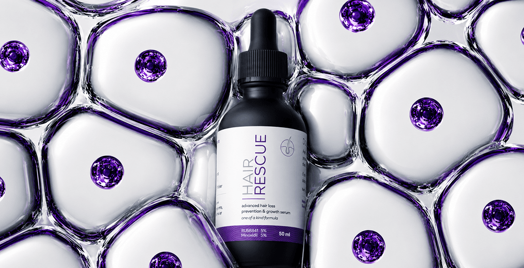 Hair Rescue serum among molecular cells